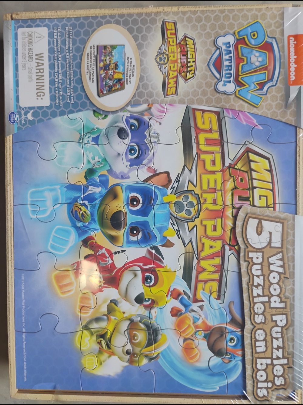 PAW Patrol Mighty Pups Super Paws Wooden Puzzle - Multicolor